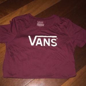 Burgundy Women’s Vans Shirt